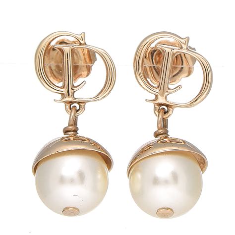 christian dior cd earrings|christian dior pearl drop earrings.